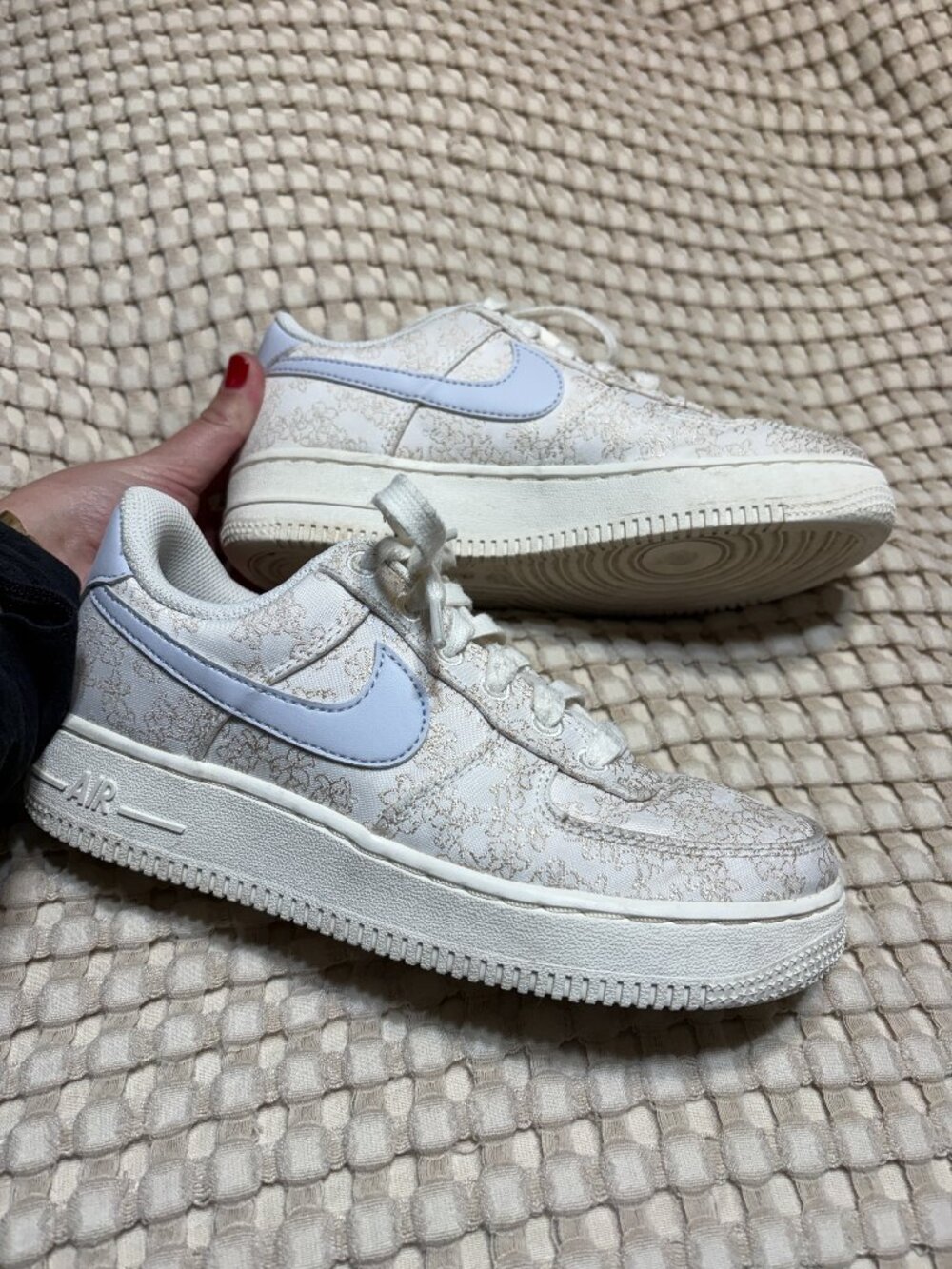 Nike Air Force 1 Low ’07 SE Jacquard Floral Cream & White DR6402-900 Women’s 5.5